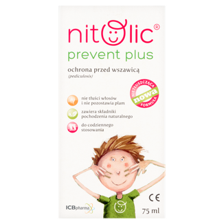 Pipi Nitolic Prevent Plus, spray do ochrony przed wszawicą, 75 ml Pipi Nitolic Prevent Plus, spray do ochrony przed wszawicą, 75 ml - zdjęcie produktu