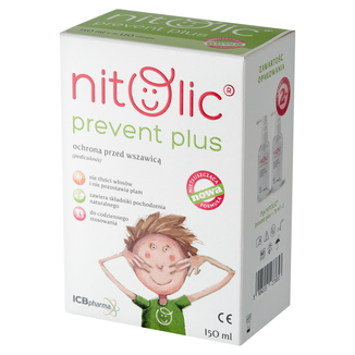 Pipi Nitolic Prevent Plus, spray do ochrony przed wszawicą, 150 ml USZKODZONE OPAKOWANIE - zdjęcie produktu