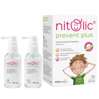 Pipi Nitolic Prevent Plus, spray do ochrony przed wszawicą, 150 ml - zdjęcie produktu