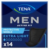 Tena Men Active Fit, wkładki anatomiczne dla mężczyzn, Extra Light Black, 14 sztuk USZKODZONE OPAKOWANIE - miniaturka zdjęcia produktu