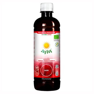 Joy Day Koncentrat napoju probiotycznego, Głóg, Bio, 500 ml KRÓTKA DATA Joy Day Koncentrat napoju probiotycznego, Głóg, Bio, 500 ml KRÓTKA DATA - zdjęcie produktu