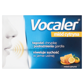 Vocaler, miód cytryna, 12 pastylek do ssania USZKODZONE OPAKOWANIE - zdjęcie produktu