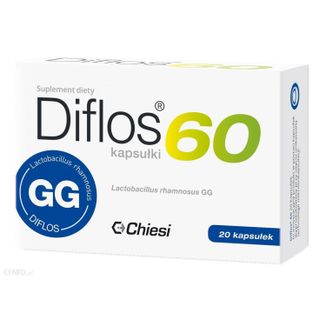 Diflos 60, 20 kapsułek USZKODZONE OPAKOWANIE - zdjęcie produktu