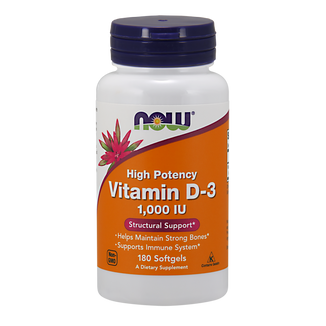 Now Foods Vitamin D-3 1000 IU, witamina D, 180 kapsułek - zdjęcie produktu