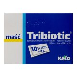 Tribiotic (5 mg + 0,833 mg + 0,01 g)/ g, maść, 1 g x 10 saszetek USZKODZONE OPAKOWANIE - miniaturka zdjęcia produktu