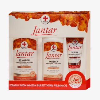 Zestaw Jantar Medica, szampon do włosów zniszczonych, 330 ml + mgiełka, 200 ml + serum, 30 ml - zdjęcie produktu