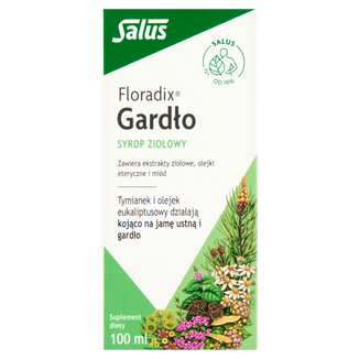 Floradix Gardło, syrop ziołowy, 100 ml - zdjęcie produktu