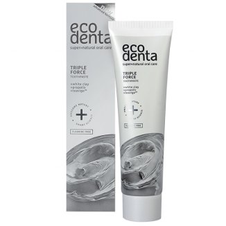 Ecodenta, pasta do zębów z białą glinką i propolisem, bez fluoru, 100 ml - zdjęcie produktu