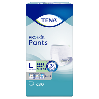 Tena Pants Proskin, majtki chłonne, rozmiar L, 100-135 cm, Super, 30 sztuk - zdjęcie produktu