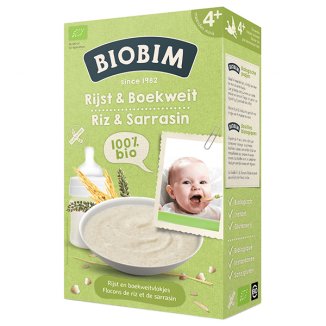 Biobim Kaszka ryżowo-gryczana Bio, bezmleczna, po 4 miesiącu, 200 g - zdjęcie produktu