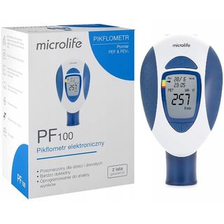 Microlife PF 100, pikflometr, przyrząd do kontrolowania objawów astmy dla dzieci i dorosłych - miniaturka  zdjęcia produktu
