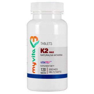 MyVita Naturalna witamina K2 200 µg MAX, 120 tabletek - zdjęcie produktu