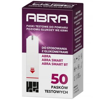Abra, paski testowe do pomiaru poziomu glukozy we krwi, 50 sztuk - zdjęcie produktu