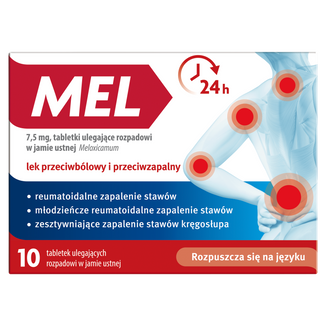 Mel 7,5 mg, 10 tabletek ulegających rozpadowi w jamie ustnej - zdjęcie produktu