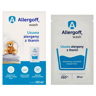 Allergoff, koncentrat do tkanin, neutralizator alergenów, 6 x 20 ml - zdjęcie produktu
