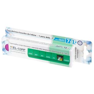 El-Comp, kasetka do leków tygodniowa, 1-komorowa - 2 El-Comp, kasetka do leków tygodniowa, 1-komorowa - 2 - zdjęcie produktu