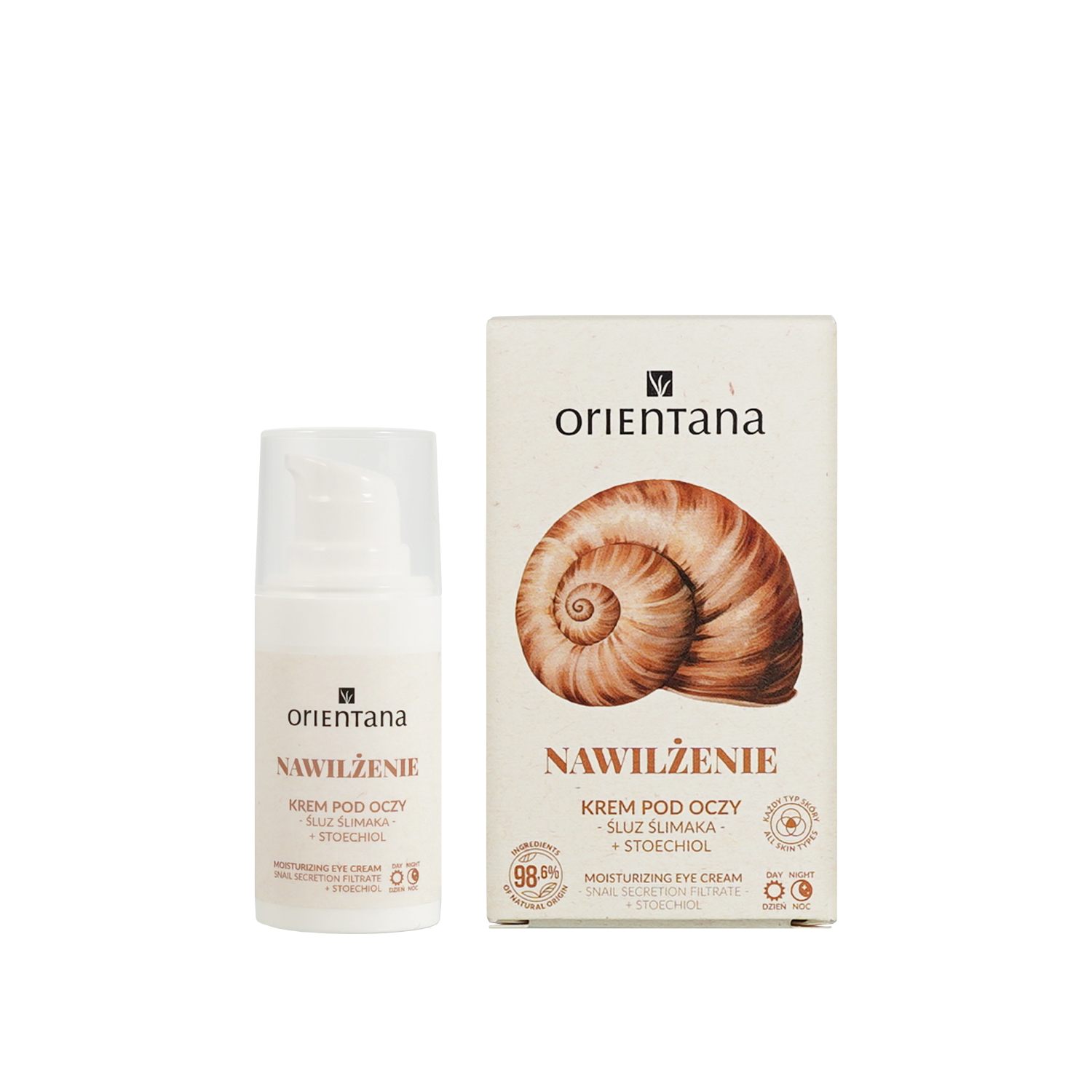 Nieznana Orientana, naturalny krem pod oczy ze śluzem ślimaka, 15 ml