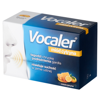 Vocaler, miód cytryna, 24 pastylki do ssania - zdjęcie produktu