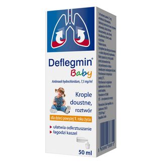 Deflegmin Baby 7,5 mg/ ml, krople doustne, 50 ml - zdjęcie produktu