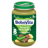 BoboVita Obiadek, ziemniaczki z wołowiną i szpinakiem, po 8 miesiącu, 190 g - miniaturka zdjęcia produktu