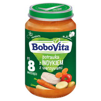 BoboVita, Obiadek, indyk w ziołach z warzywami, po 9 miesiącu, 190 g - zdjęcie produktu