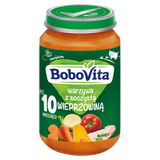 BoboVita Obiadek, warzywa z soczystą wieprzowiną, po 10 miesiącu, 190 g KRÓTKA DATA - miniaturka zdjęcia produktu