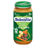 BoboVita Obiadek, warzywna potrawka z wołowiną, po 12 miesiącu, 250 g USZKODZONE OPAKOWANIE - miniaturka zdjęcia produktu