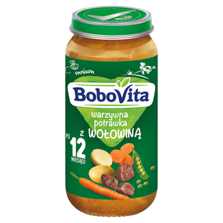 BoboVita, Obiadek Junior, warzywna potrawka z wołowiną, od 1-3 lat, 250 g - zdjęcie produktu