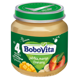 BoboVita Deser, jabłka, banany i mango, po 4 miesiącu, 125 g - zdjęcie produktu