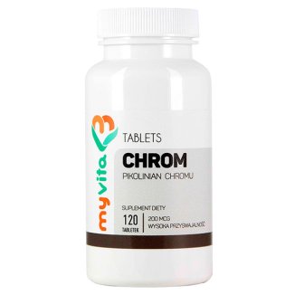 MyVita Chrom 200 µg, pikolinian chromu, 120 tabletek - zdjęcie produktu