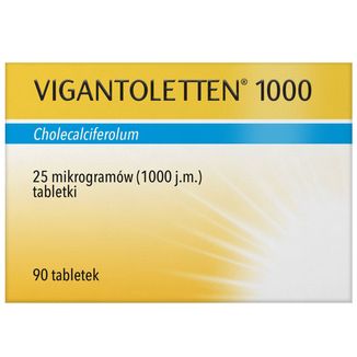 Vigantoletten 1000 25 µg, 90 tabletek USZKODZONE OPAKOWANIE - zdjęcie produktu