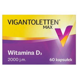 Vigantoletten Max, witamina D3 2000 j.m., 60 kapsułek - zdjęcie produktu