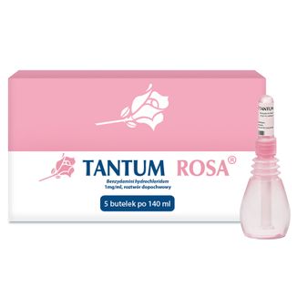 Tantum Rosa 1 mg/ml, 140 ml x 5 butelek USZKODZONE OPAKOWANIE - zdjęcie produktu