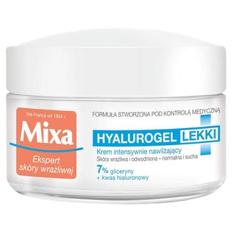 Mixa Hyalurogel, nawilżający żel-krem 24h, skóra normalna i sucha, 50 ml - zdjęcie produktu