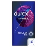 Durex Intense, prezerwatywy z żelem stymulującym, prążkowane z wypustkami, 10 sztuk - miniaturka zdjęcia produktu