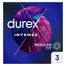 Durex Intense, prezerwatywy z żelem stymulującym, prążkowane z wypustkami, 3 sztuki - miniaturka  zdjęcia produktu
