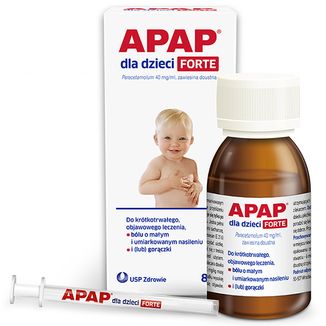 Apap dla dzieci Forte 40 mg/ ml, zawiesina doustna, 85 ml - zdjęcie produktu