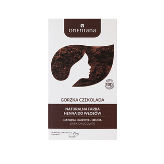 Orientana, bio henna, gorzka czekolada, 100 g - zdjęcie produktu