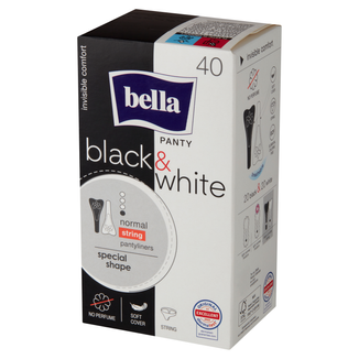 Bella Panty Slim Black&White, wkładki higieniczne, ultracienkie, 40 sztuk - zdjęcie produktu