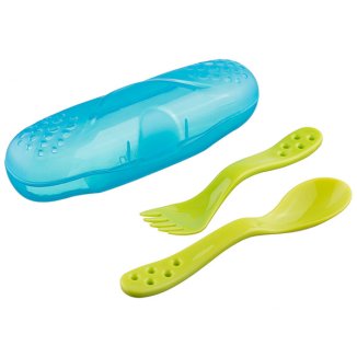 Akuku, zestaw sztućców dla dzieci w etui, A0305, od 12 miesiąca Akuku, zestaw sztućców dla dzieci w etui, A0305, od 12 miesiąca - zdjęcie produktu