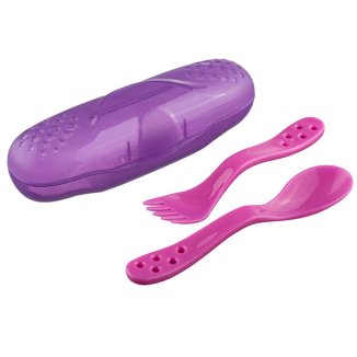 Akuku, zestaw sztućców dla dzieci w etui, A0305, od 12 miesiąca - 2 Akuku, zestaw sztućców dla dzieci w etui, A0305, od 12 miesiąca - 2 - zdjęcie produktu