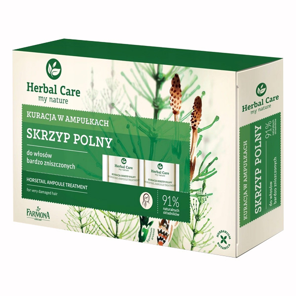Herbal Care Farmona Herbal Care Skrzyp polny, kuracja w ampułkach, do włosów bardzo zniszczonych, 5 ml x 5
