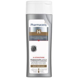 Pharmaceris H, Stimutone, szampon spowalniający Proces siwienia i stymulujący wzrost włosów, 250 ml USZKODZONE OPAKOWANIE Pharmaceris H, Stimutone, szampon spowalniający Proces siwienia i stymulujący wzrost włosów, 250 ml USZKODZONE OPAKOWANIE - zdjęcie produktu