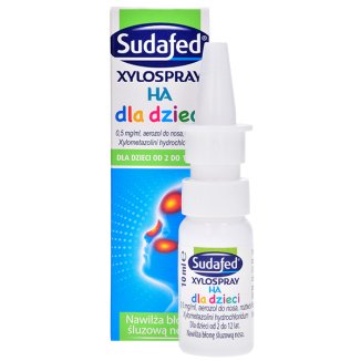 Sudafed XyloSpray HA dla dzieci 0,5 mg/ ml, aerozol do nosa, 2-12 lat, 10 ml - zdjęcie produktu