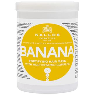 Kallos Kjmn Banana, wzmacniająca maska do włosów z ekstraktem bananowym, 1000 ml - zdjęcie produktu