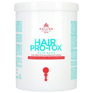 Kallos Hair Pro-Tox, maska do włosów z keratyną, kolagenem i kwasem hialuronowym, 1000 ml - zdjęcie produktu