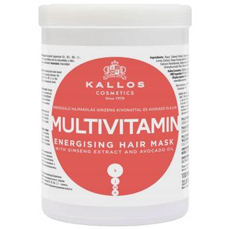 Kallos Kjmn Multivitamin, energetyzująca maska do włosów z żeń-szeniem i olejem awokado, 1000 ml - zdjęcie produktu