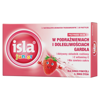 Isla Junior, smak truskawkowy, 20 pastylek - zdjęcie produktu