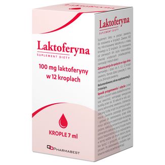 Pharmabest Laktoferyna, krople doustne, 7 ml USZKODZONE OPAKOWANIE - zdjęcie produktu