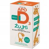 ApoD3 Żujki, witamina D3 800 j.m. dla dzieci powyżej 3 roku, smak pomarańczowy, 30 kapsułek miękkich do żucia  - miniaturka zdjęcia produktu